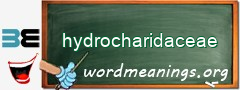 WordMeaning blackboard for hydrocharidaceae